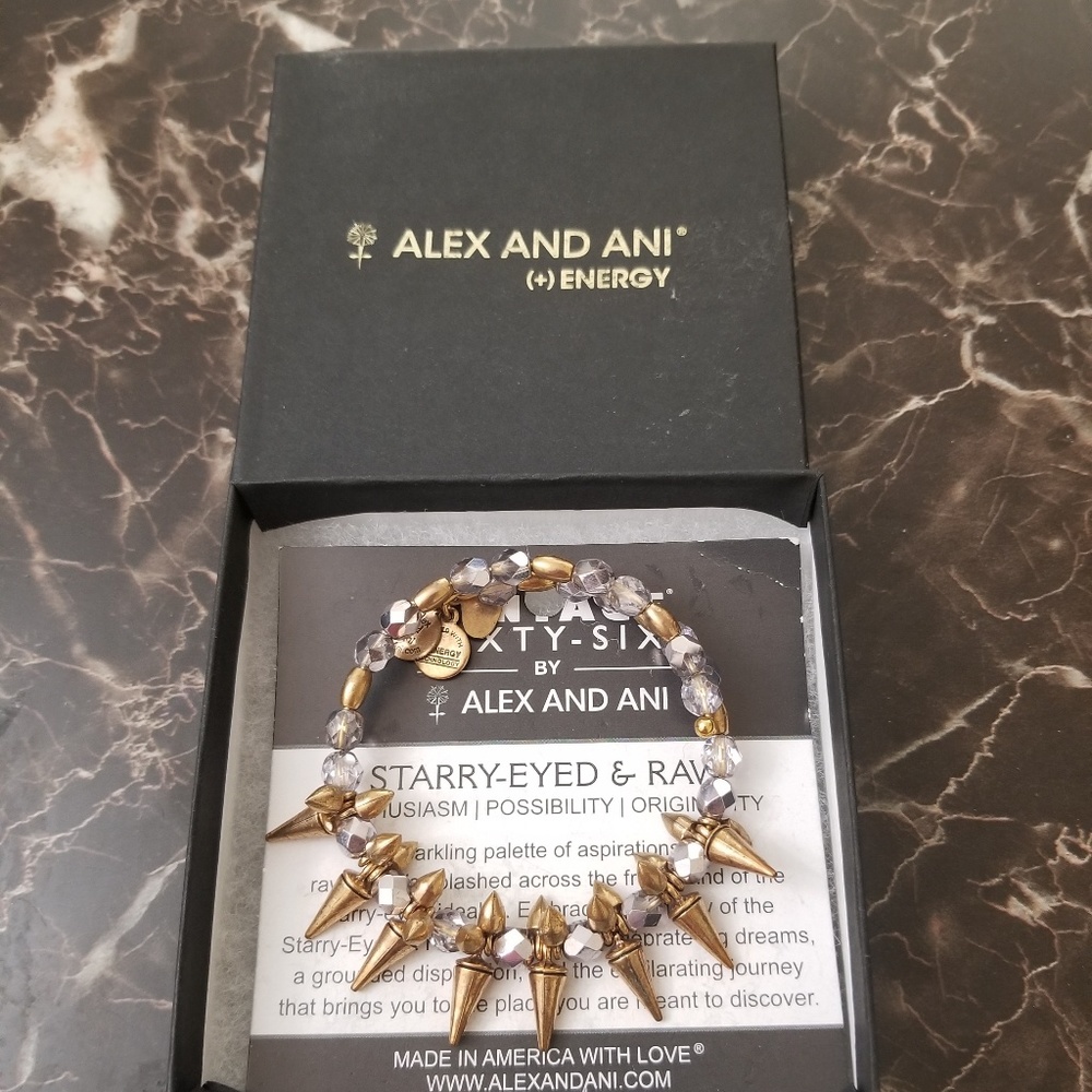 Alex and Ani Starry Eyed & Raw wrap bracelet